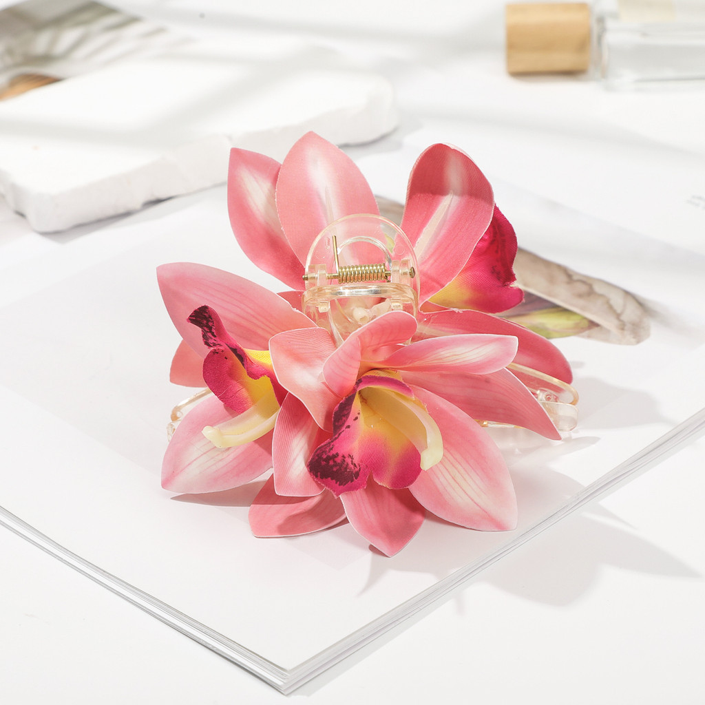 ใหม ่ จําลองดอกไม ้ Hairpin สาวหวานอะคริลิคดอกไม ้ Hairpin Shark คลิปอารมณ ์ อุปกรณ ์ เสริมผม - รูปที่ 7