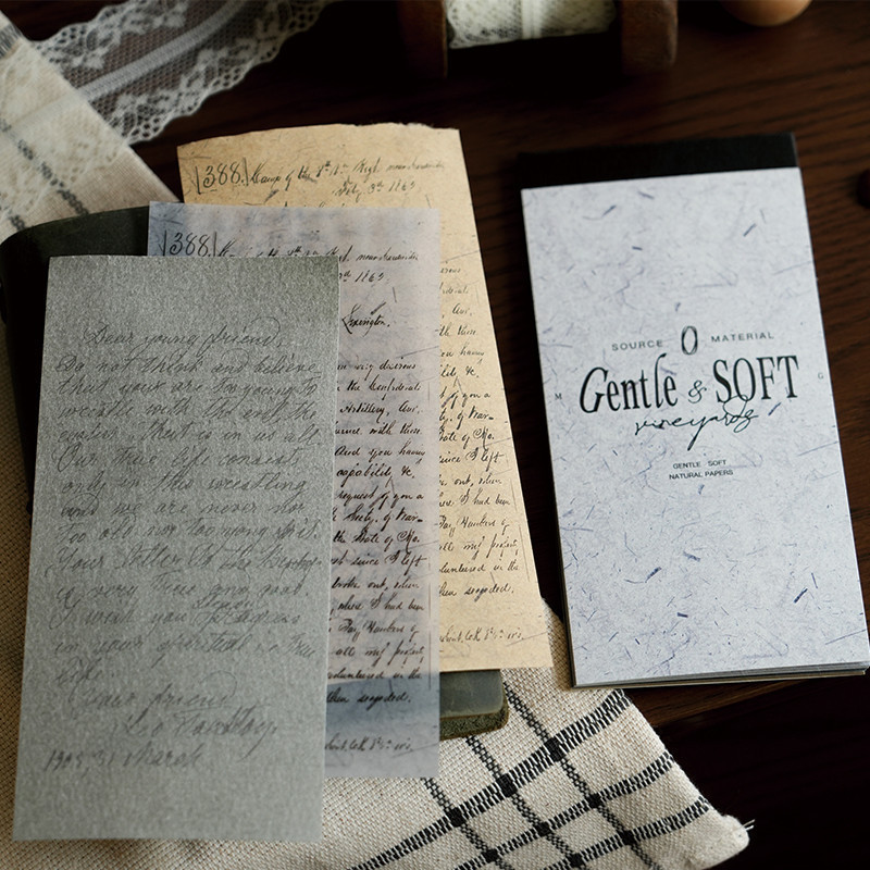 Journal Go 30 ชิ้น/ล็อตแผ่นบันทึกวัสดุกระดาษ Gentle Soft Junk Journal Scrapbooking การ์ด Retro พื้นห