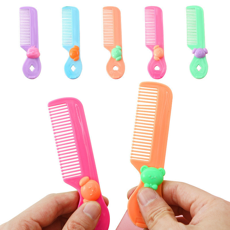 เด ็ กน ่ ารักมินิหวีขนาดเล ็ กการ ์ ตูนแบบพกพาแบบพกพาBangsหักผมรอบฟันหวีสาวน ้ อยผมหวี - รูปที่ 3