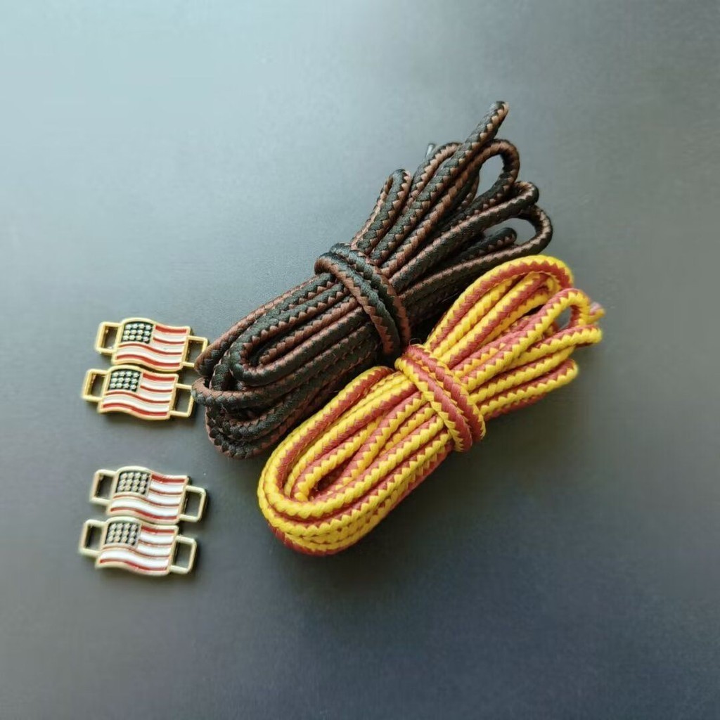เหมาะสําหรับ redwing redwing 8111 เชือกผูกรองเท ้ าเชือกผูกรองเท ้ าหัวเข ็ มขัด 1907 รอบเชือกสีน ้ ําตาล Martin Boots 875 เชือกผูกรองเท ้ า diy หัวเข ็ มขัดรองเท ้ า