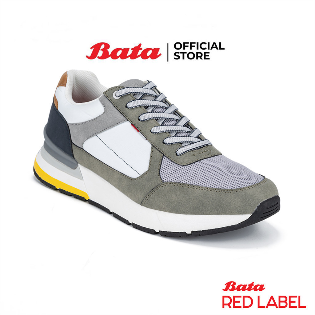 Bata บาจา Red Label รองเท้าผ้าใบลำลอง แบบผูกเชือก สำหรับผู้ชาย รุ่น CIC5 สีมะกอก 8217070 สีกรมท่า 8219070