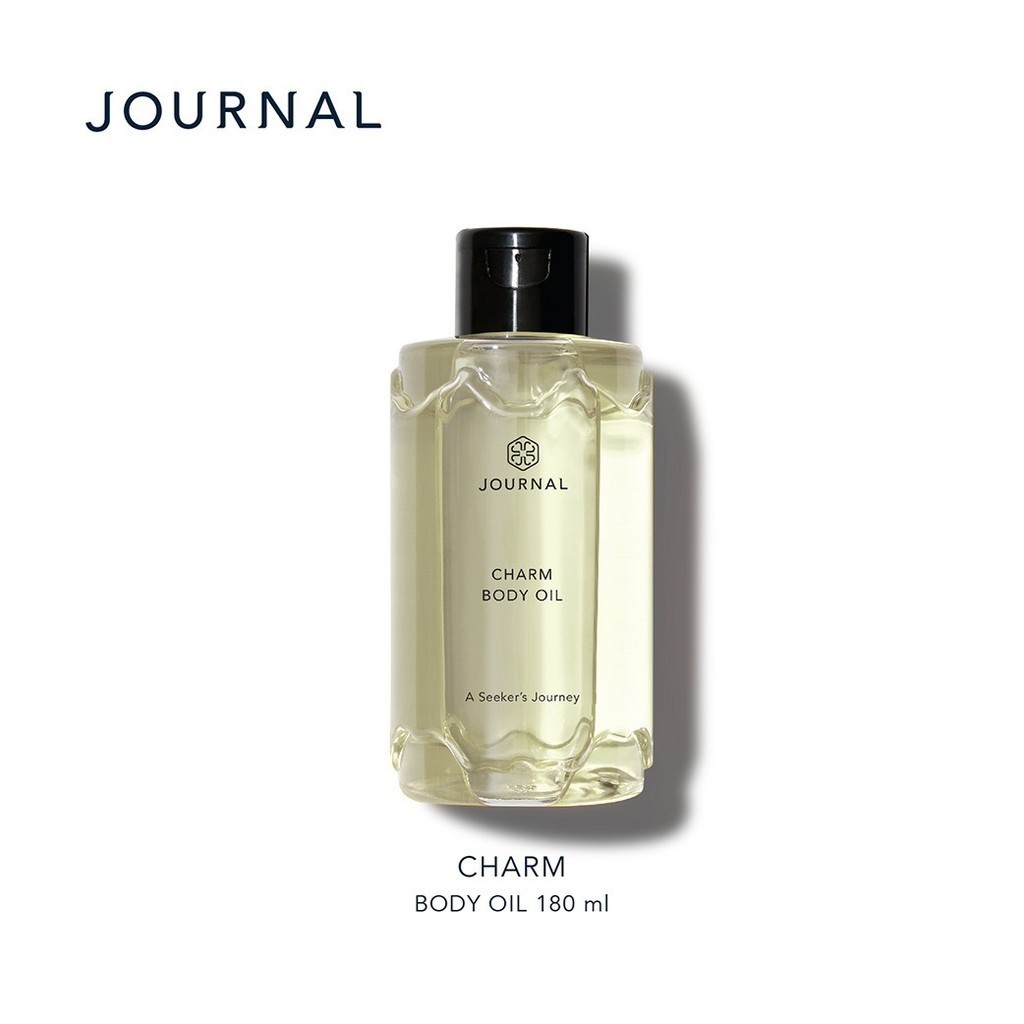 Journal Charm Body Oil 180 ml.กลิ่นหอมสดชื่น ช่วยกระตุ้นการผลิตคอลลาเจนให้ผิวแข็งแรง