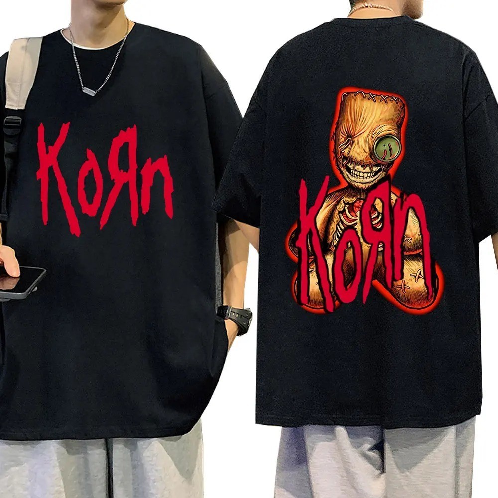 ใหม่ เสื้อยืดวงร็อค Korn issues 90s เสื้อยืดโอเวอร์ไซส์ผู้ชายแนวสตรีทเสื้อยืดแขนสั้นผ้าคอตตอนสำหรับฤดูร้อน