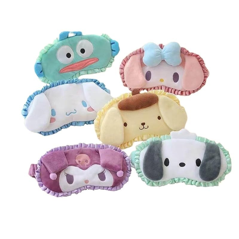 Cinnamoroll, My Melody, Hangyodon, Pochacco, and other ladies' anime goods are cute characters suitable for both men and women, with a fluffy sleep mask that provides effective light-blocking and pressure-free comfort.