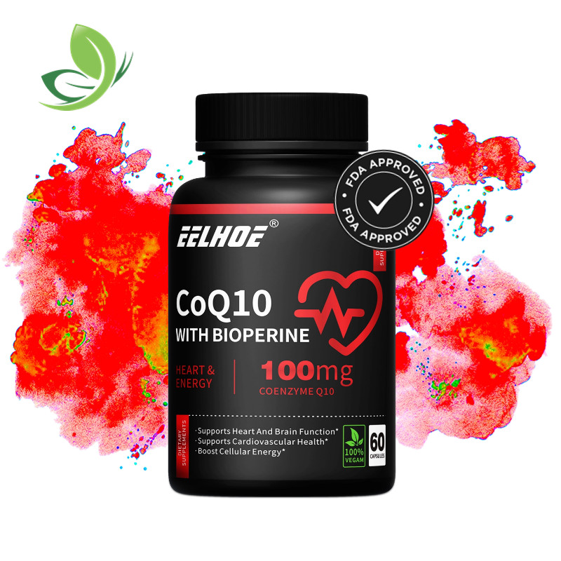 Coq10 100 มก . ด ้ วย Piperine รองรับหัวใจ , สมองและหัวใจและหลอดเลือดและส ่ งเสริมการเผาผลาญพลังงานและเซลล ์