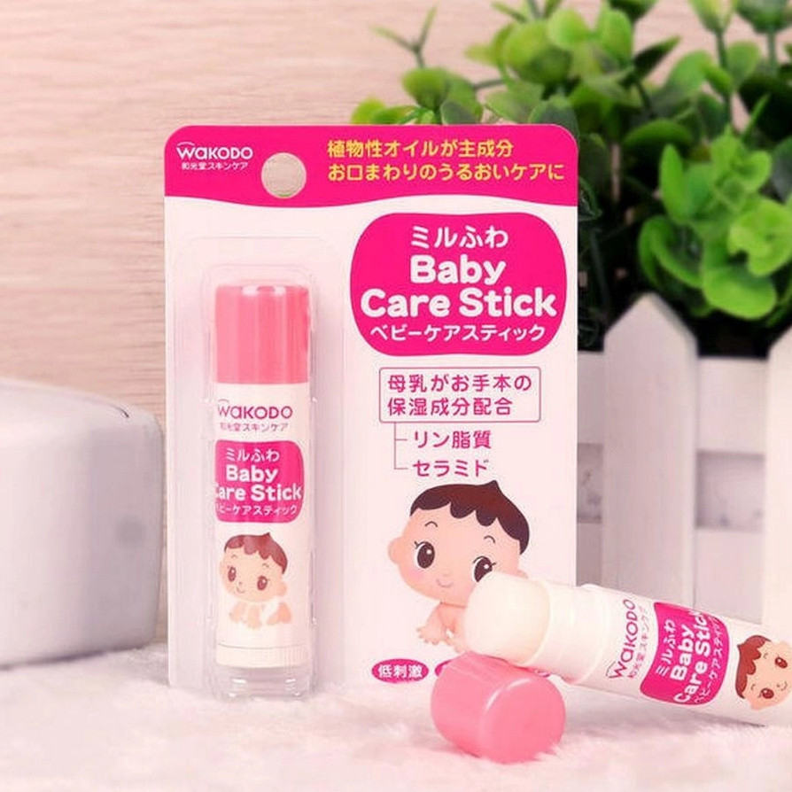wakodo milky fluffy baby care stick 5g ลิป ลิปแคร์ บำรุงปากทารก เด็ก 5g