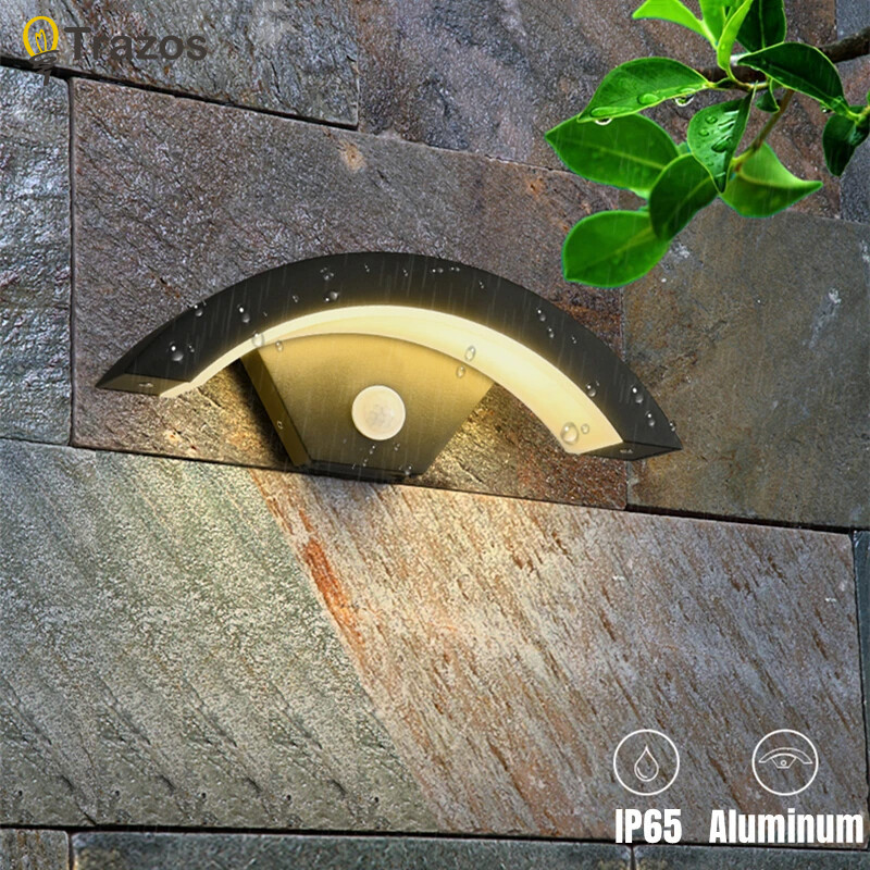18w กลางแจ้งโมเดิร์น LED โคมไฟติดผนัง Motion Sensor กันน้ํา IP65 ประตูด้านหน้า Garden Sconces Porch Landscape Decor โคมไฟติดผนัง