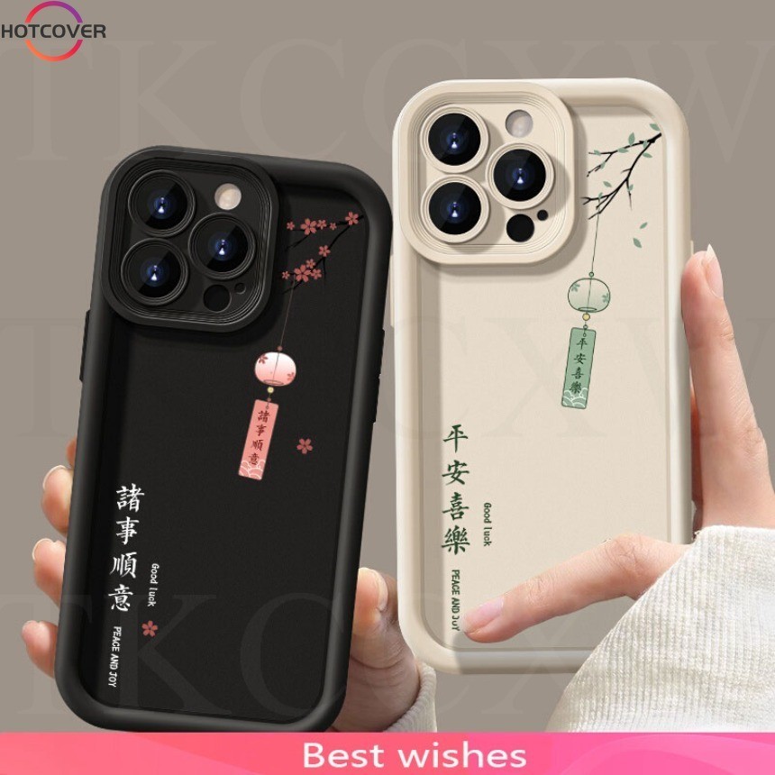 สําหรับ Xiaomi Poco C65 X6 M6 F5 Pro X5 F4 F3 X4 X3 GT M5S M3 Pro C40 X3 F2 Pro X3 NFC ปลอก Chinoiserie สวยพู่ Angel Eyes เคสโทรศัพท์นุ่มฝาครอบป้องกัน