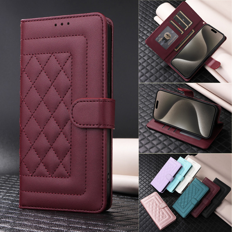 คุณภาพสูง PU สําหรับ Samsung A32 M22 M32 A53 A33 A73 A22 4G 5G ซองหนังแฟชั่นตาข่ายเงากระเป๋าสตางค์ผู