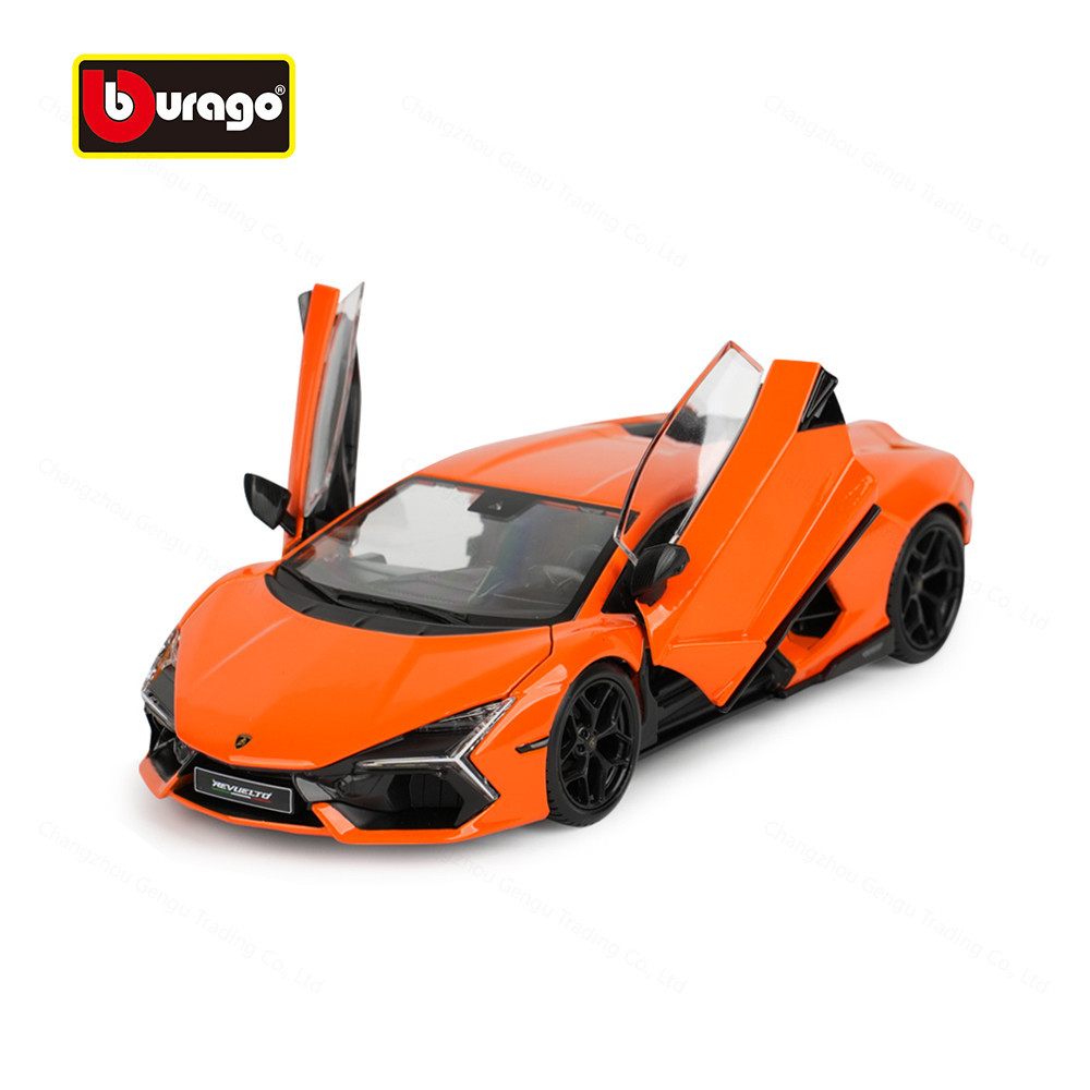 Bburago 1 Lamborghini Revuelto Sports Car Static Die Cast Vehicles สะสมโมเดลรถของเล ่ น