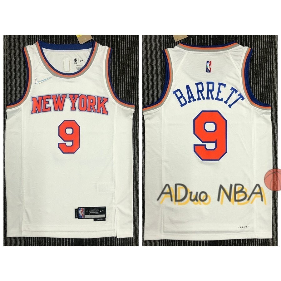 75th Anniversary Hot Pressed Camisa nba New York Knicks 9 RJ Barrett 2022-23 Association Edition De 