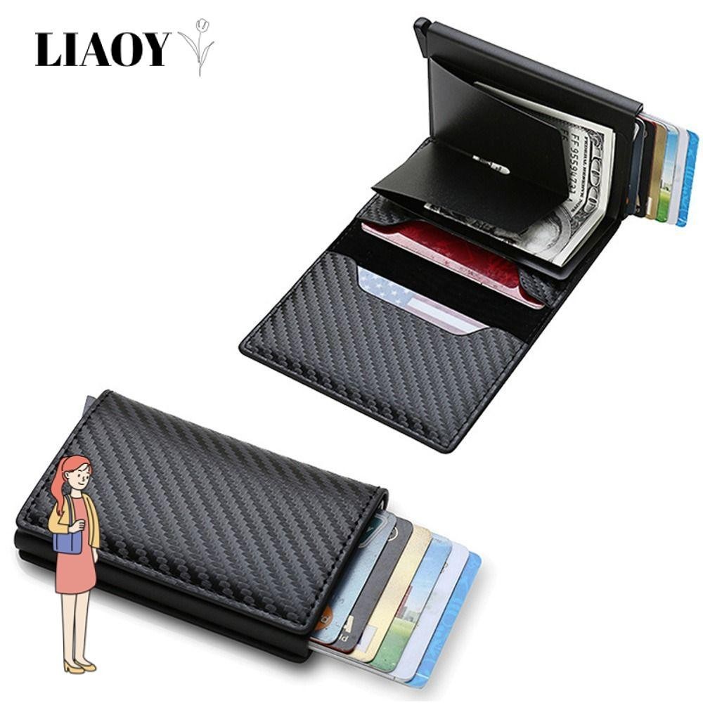 Liaoy Rfid Card Holder Minimalist Bank Card Card Card &amp; ID Holders Mens Wallet Protected Anti Rfid