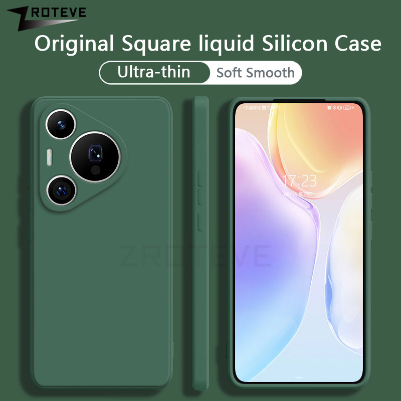 สําหรับ Pura70 กรณี ZROTEVE Square ซิลิโคนเหลวสําหรับ Huawei Pura 70 Ultra P70 P60 Pro P60Pro P70Pro Global เคสโทรศัพท์