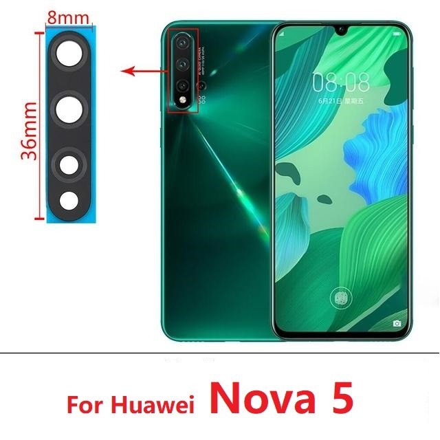 8IUE & เลนส์กล้องด้านหลังด้านหลังสําหรับ Huawei Nova 5 5 Pro 5i 5i Pro &