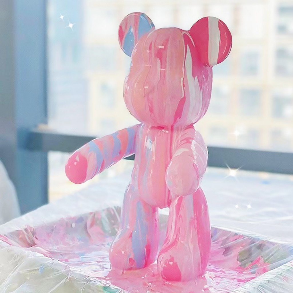 ชุดหมีเทสี DIY หมีของเหลว ชุดโมเดลหมีเทสี ของเล่นศิลปะ สำหรับตกแต่งบ้าน มีขายเป็นเซ็ต