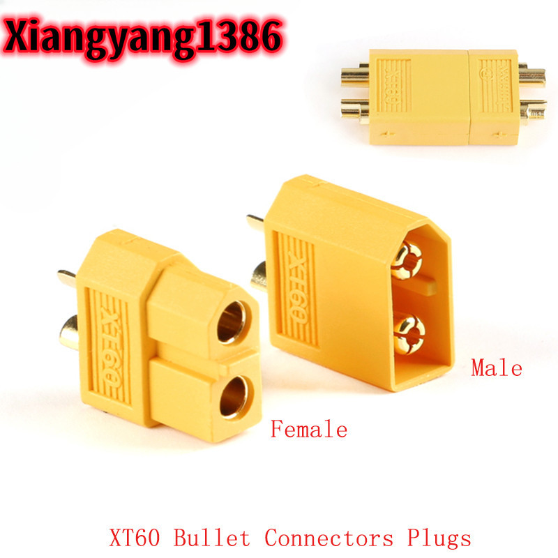 2 ชิ ้ น XT60 XT-60 ชายหญิง Bullet Connectors ปลั ๊ กสําหรับ RC Lipo แบตเตอรี ่ คุณภาพสูง