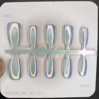 เล ็ บปลอมตาแมว 10 ชิ ้ น มีลวดลายและสไตล ์ หลากหลาย