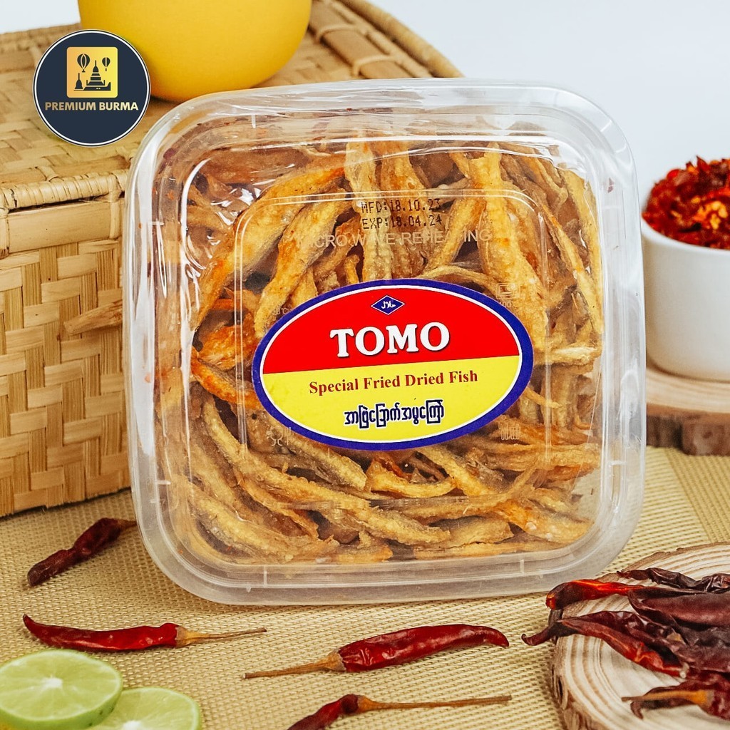 တိုမို အာဗြဲခြောက်အမွကြော်  (အစပ်)TOMO Special Fried Dried Fish Spicy