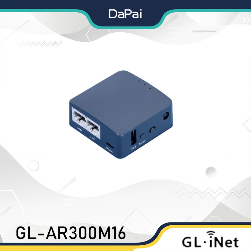 Gl.inet GL-AR300M16 Mini Wireless Router 100Mbps Dual Port Home WiFi รองรับแบบมีสาย 802.1X Protocol Campus Network หอพักนักเรียนแบบพกพา