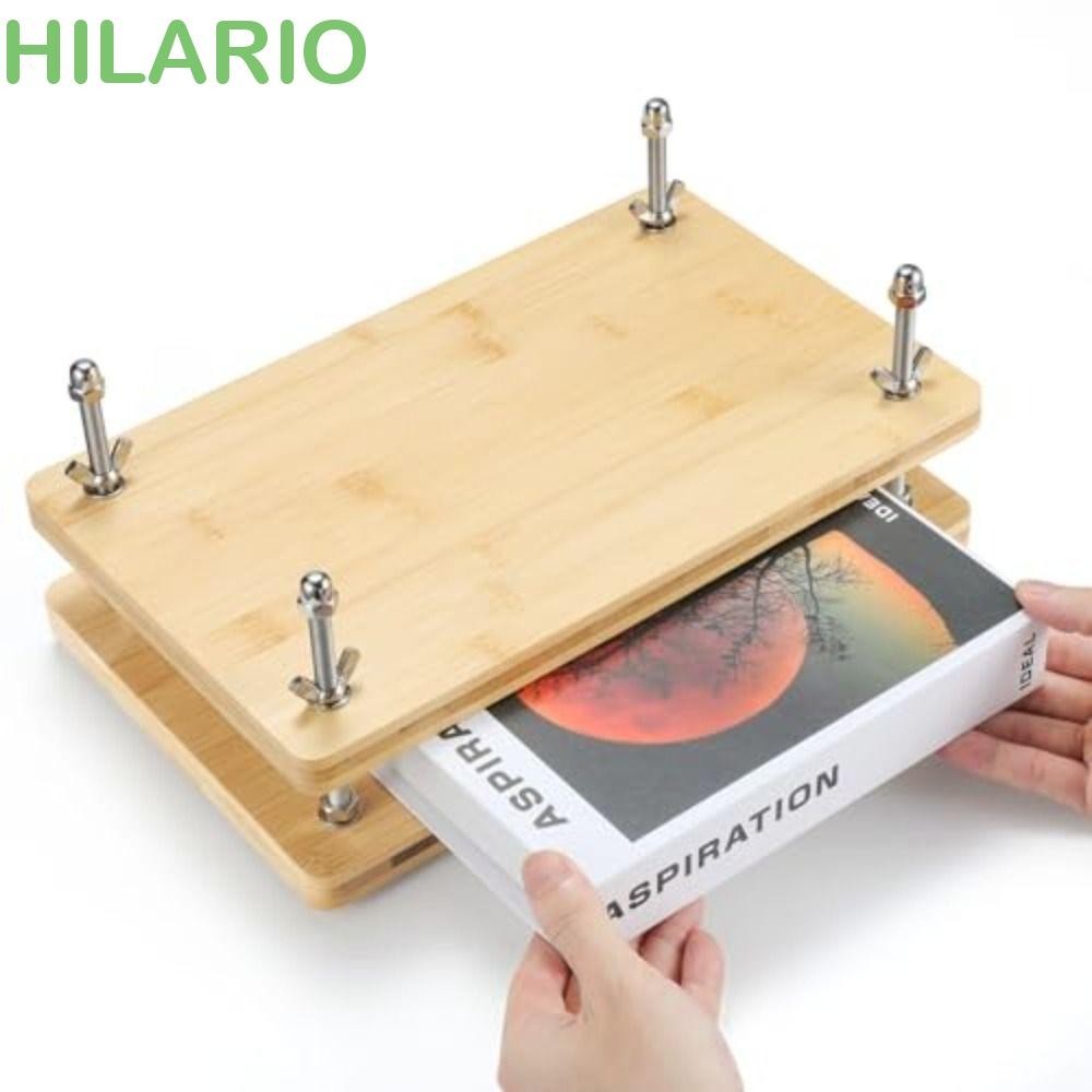 Hilario Bamboo Book Press, Wooden Handmade Paper Book Binding Kits, ทนทานคุณภาพสูงใช้งานง่ายทนทาน Book Press Binding|อุปกรณ์จอง