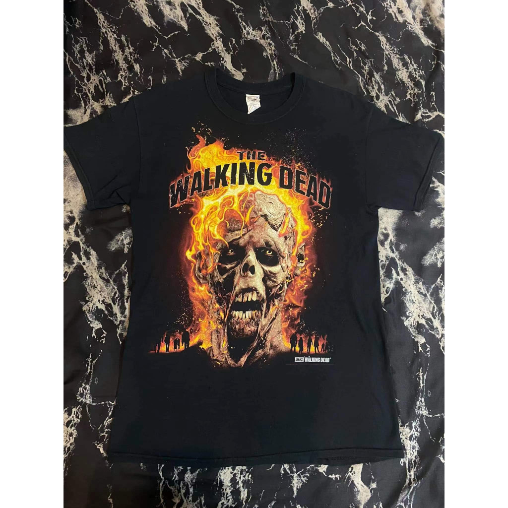 [100% Cotton] เสื้อยืดพิมพ์ลาย The Walking Dead  ของแท้มือ1 ราคาถูก