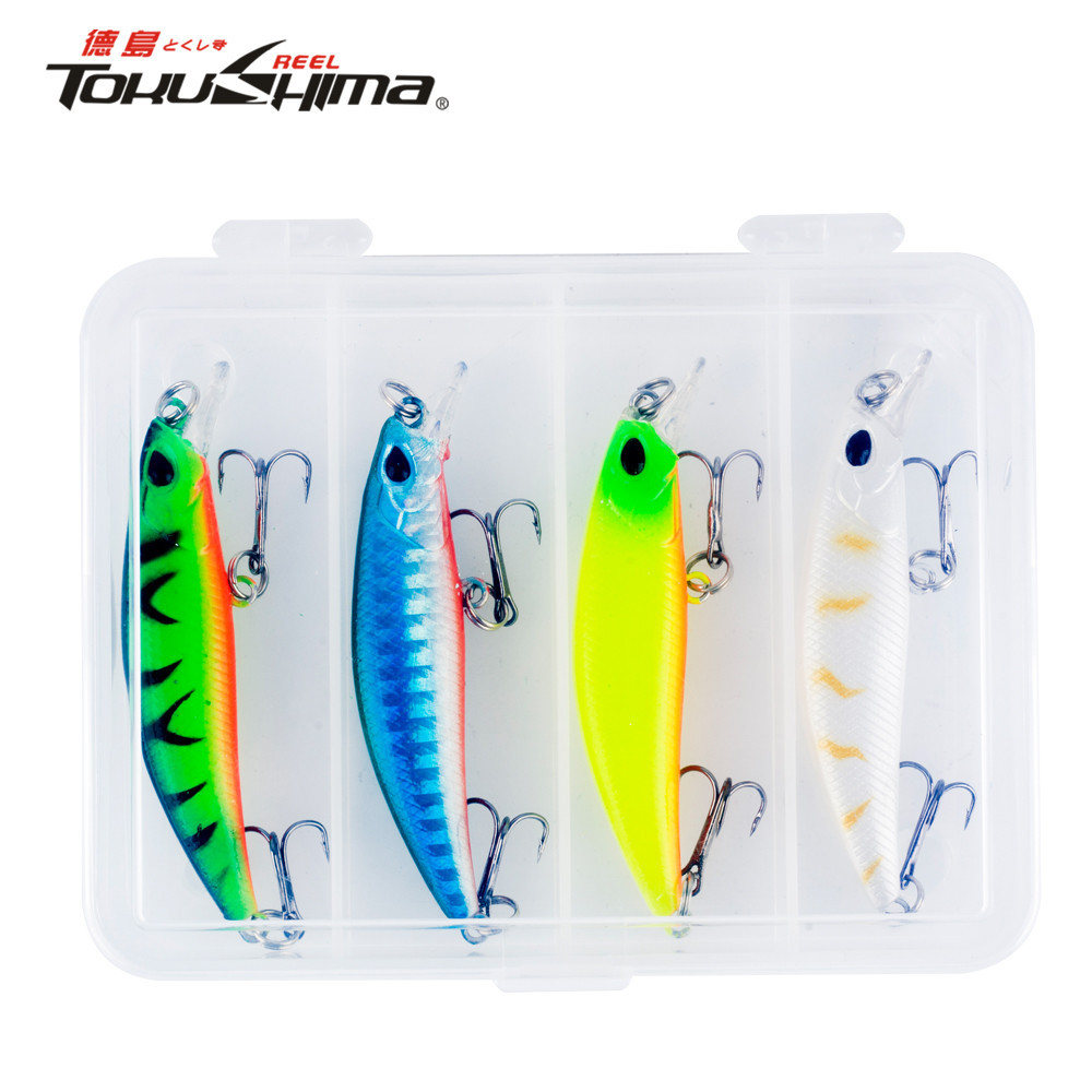4 ชิ้น/กล่อง Minnow Fishing Lure ช้า Sinking Jerkbait 3D ตา Casting Lure 6.8 ซม./4g เลเซอร์ Swimbait ประดิษฐ์ Crankbait Hard เหยื่อสําหรับเบส Pike Pesca ตกปลา Tackle