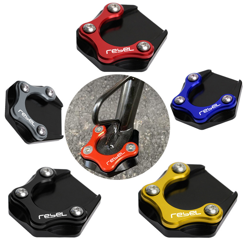 สําหรับ HONDA rebel500 250 300 REBEL CMX 2017-2024 ด้านข้างรองเท้าเท้าแบน CNC ดัดแปลง Extension Kickstand Pad
