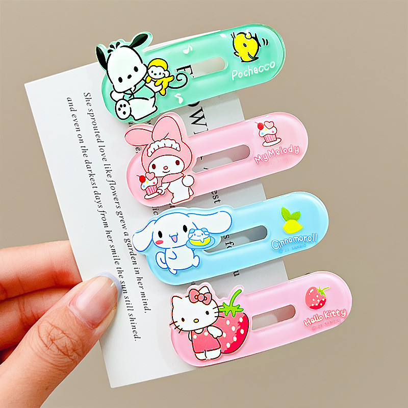 ใหม ่ Sanrio ผมคลิปผม Pins น ่ ารักสาวคลิปผม Kuromi Melody อบเชยม ้ วนหวานนักเรียนคลิปผม Headdress สําหรับผู ้ หญิง