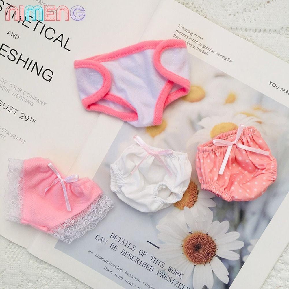 Nimeng เสื้อผ้าแฟชั่นตุ๊กตาผ้าฝ้ายหลายสไตล์ สําหรับ 20 ซม./1/11 ob11/1/12bjd พร้อมชุดชั้นใน Underpant Knickers