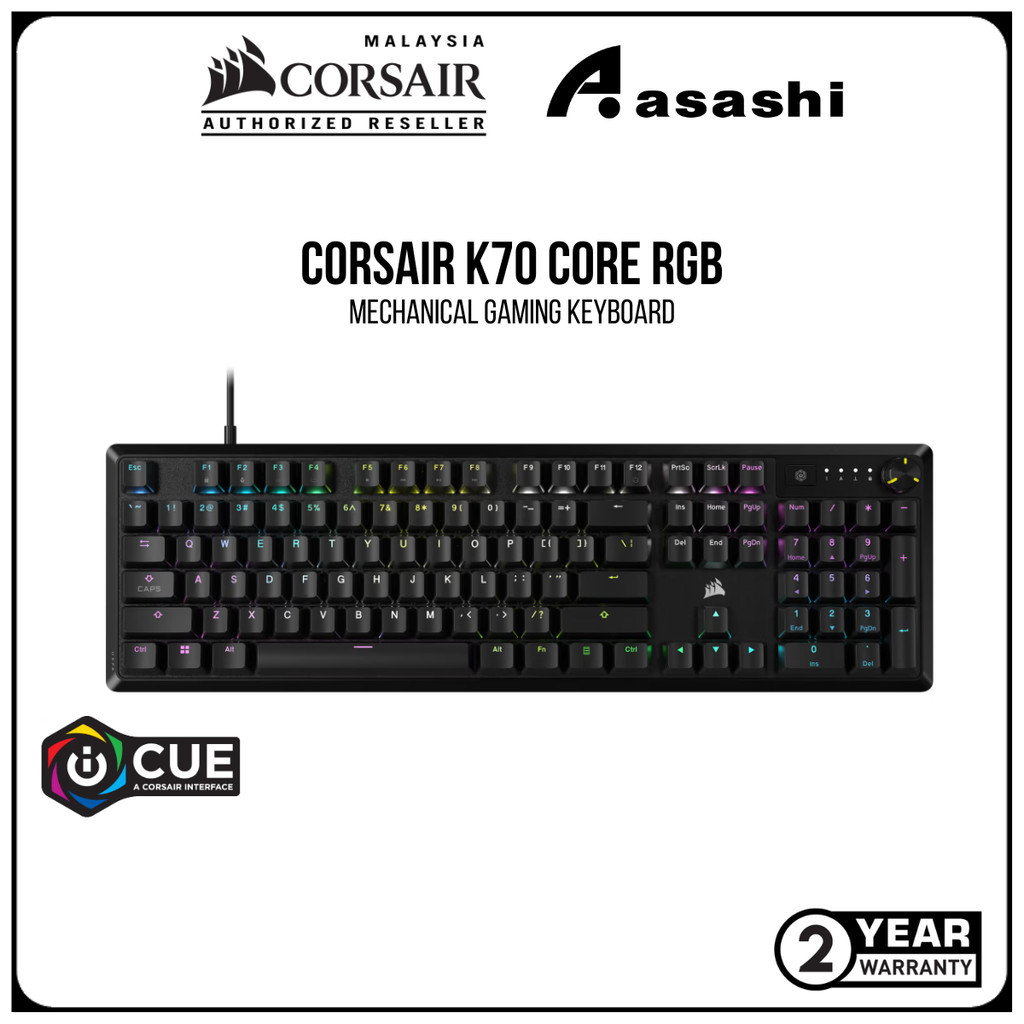 Corsair K70 CORE RGB Mechanical Gaming Keyboard - Corsair MLX Red Switch CH-910971อีน่า