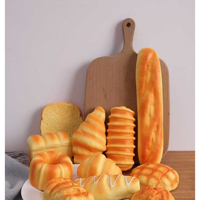 ขนมปังปลอม โมเดลขนมปังปลอม ขนาดเท่าขนมจริง สัมผัสนิ่ม บางแบบมีกลิ่นหอมคล้ายขนมเลย เหมาะตกแต่งร้าน พร็อพถ่ายรูป - รูปที่ 6