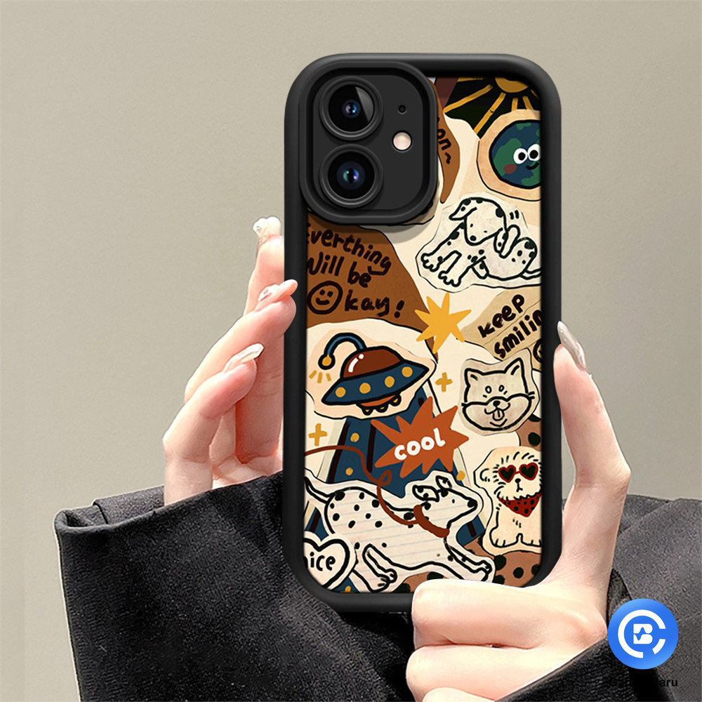 HP UFO Graffiti กันกระแทกซิลิโคน softcase สําหรับ OPPO A38 A8 A18 A58 A78 A16 A17K A11K A23 A12 A12S