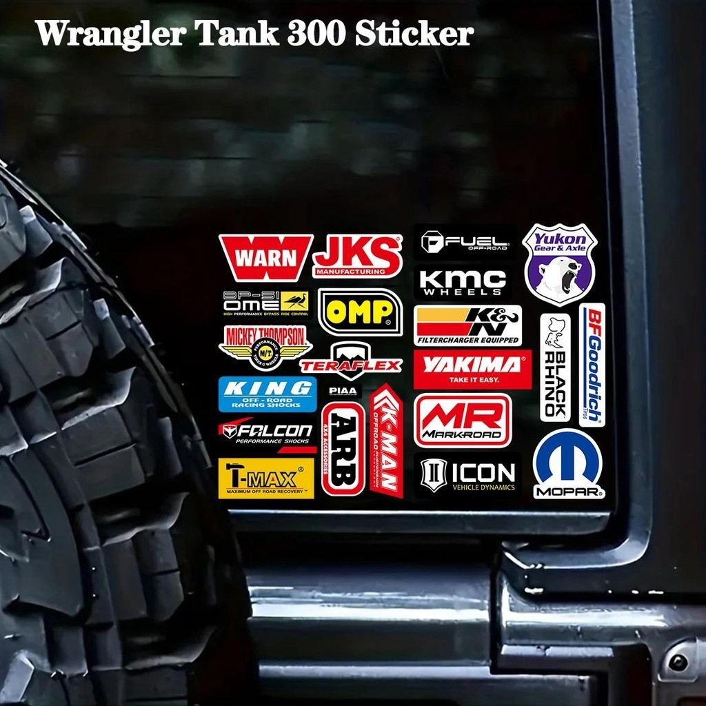 Wrangler Tank 300 FOX ARB TJM WARN OMP MR Off Road รถตกแต ่ งสติกเกอร ์ กันน ้ ํา
