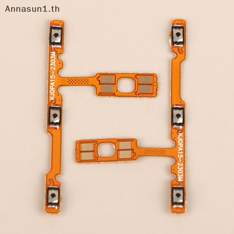 Annasun 1 ชิ้นเปิดปิดปุ่มควบคุมปิดเสียงปุ่มปรับระดับเสียงสายเคเบิล Flex สําหรับ OPPO A15 เปลี่ยนอุปกรณ์เสริม TH
