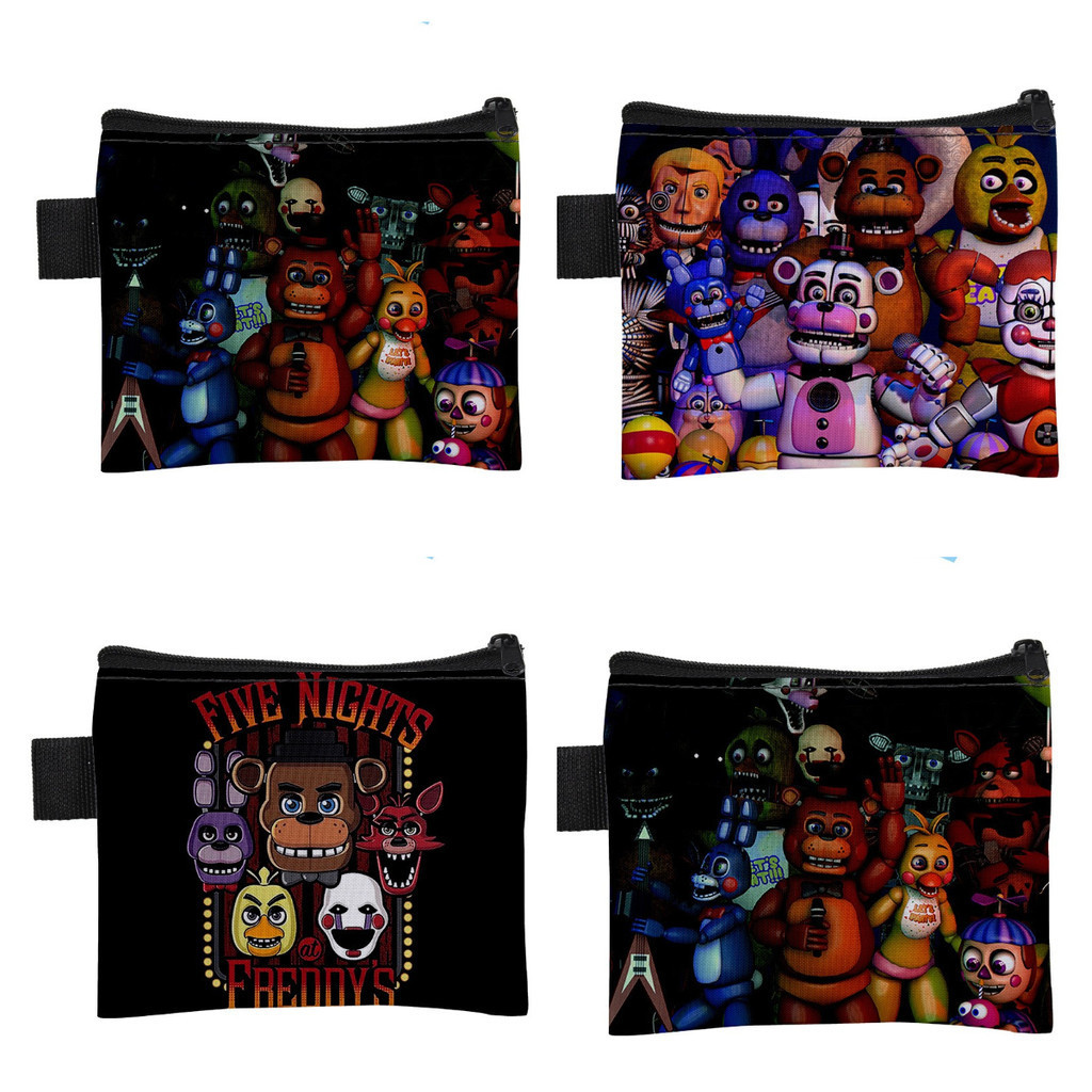 Five Night 's at Freddy Nightmare Freddy Bonnie FNAF Canvas Coin Purse Key Case Bags Wallet Pouch Ba