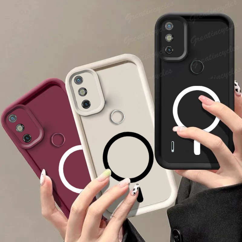 Tecno Spark 6 Go/ Spark Go 2020 / Spark Go 2021 เคสแม่เหล็กแฟชั่น Macaron Soft TPU เคสโทรศัพท์