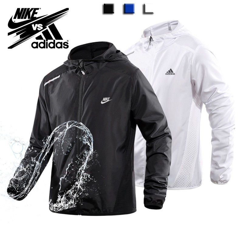 เสื้อแจ็กเก็ตกันลม มีฮู้ด ป้องกันรังสียูวี กันน้ํา เหมาะกับเล่นกีฬากลางแจ้ง สําหรับผู้ชาย