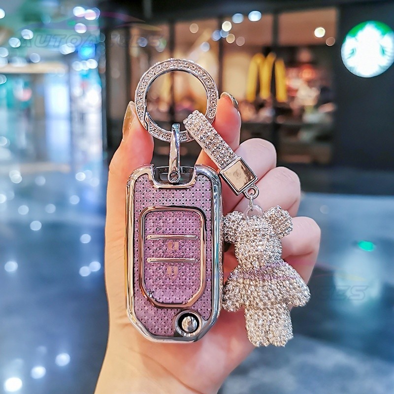 Twinkling TPU กรณีสําหรับ Honda Civic Accord Vezel Xrv Breeze Crv Crider หยกแจ๊สรถ Remote Key กล่องป้องกัน Key ผู้ถือพวงกุญแจอุปกรณ์เสริม ราคา ถูกที่สุด ดีลบีเคเค แกลเลอรีภาพที่ 4