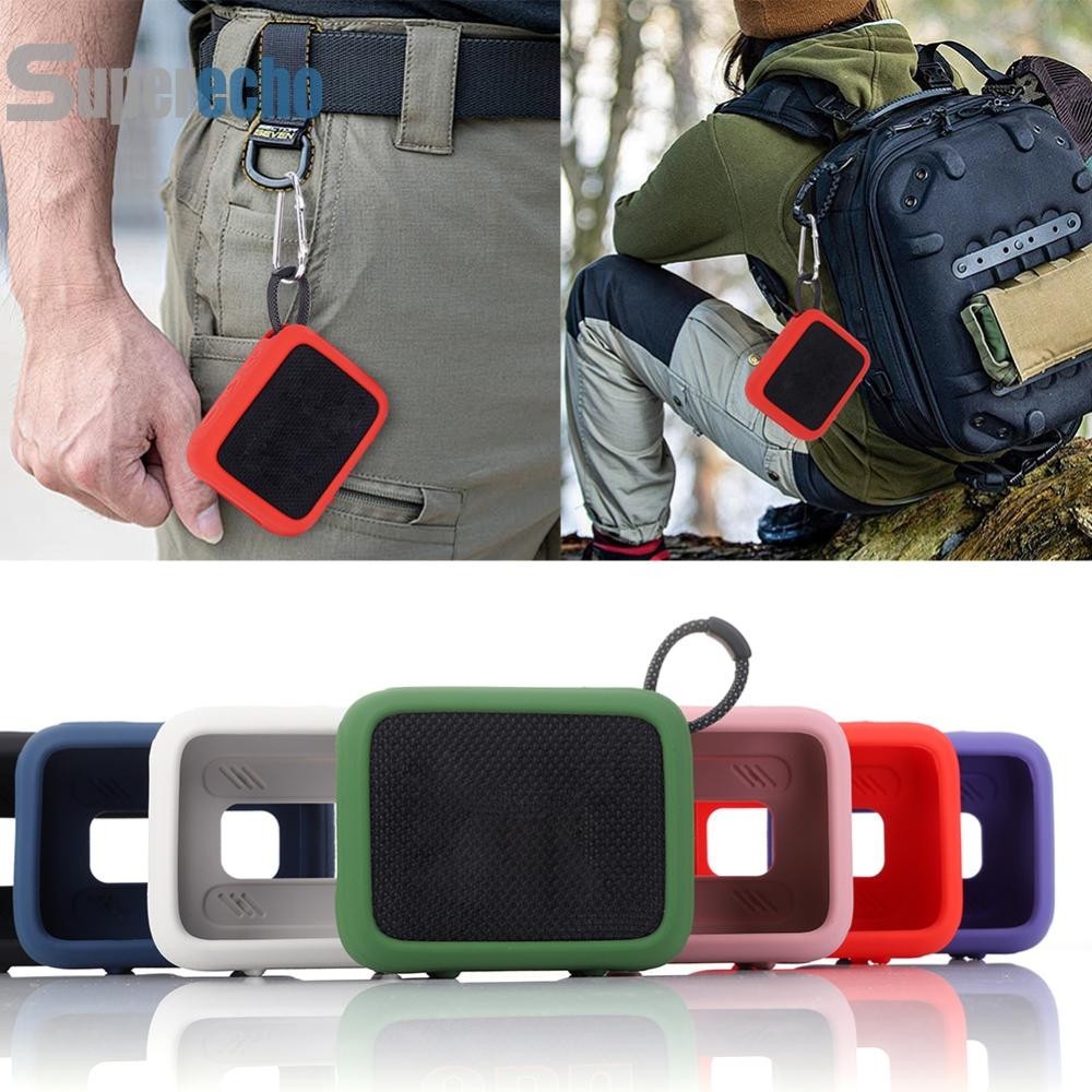 เคสซิลิโคนลําโพงป ้ องกันรอยขีดข ่ วนพร ้ อมคาราบิเนอร ์ สําหรับ JBL GO 4 [suprecho.th ]