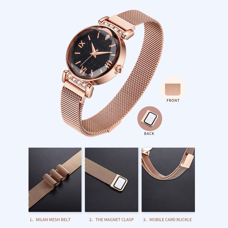 Milanese Strap, Magnetic Smart Watch Strap 10mm 12mm 20mm 22mm 24mm, เหมาะสําหรับนาฬิกาสีเขียวขนาดเล ็ ก