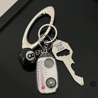ใหม ่ oakleeey Carabiner พวงกุญแจโลหะจี ้ High-End Original มัลติฟังก ์ ชั ่ เอวอุปกรณ ์ เสริมเข ็ มทิศ