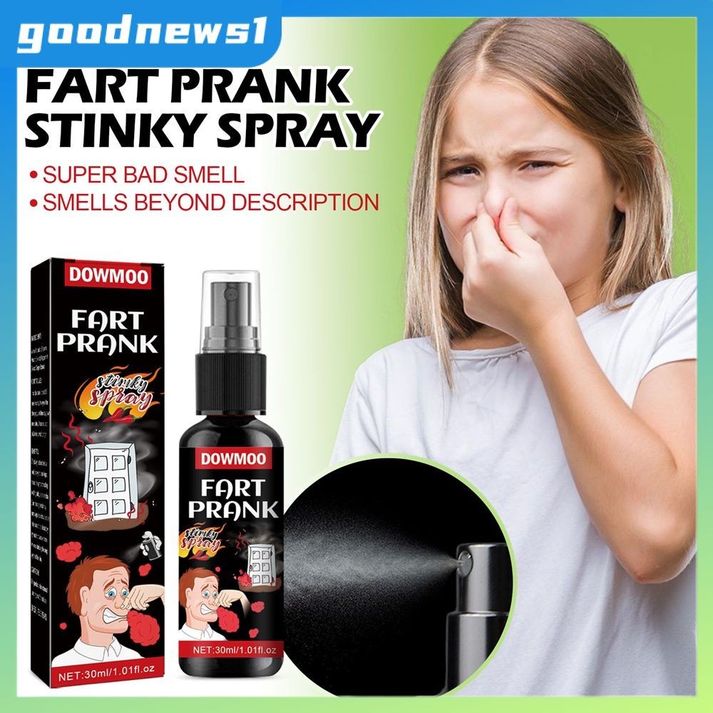 Pranks And Mischief Foul Smell Spray 30ml ความแปลกใหม่และของเล่นเล่นตลกสเปรย์กลิ่นตูด Prank Fun Party Supplies 54g ของเล่นเล่นตลกผายลมพริกไทยสเปรย์ Goodnews1_th