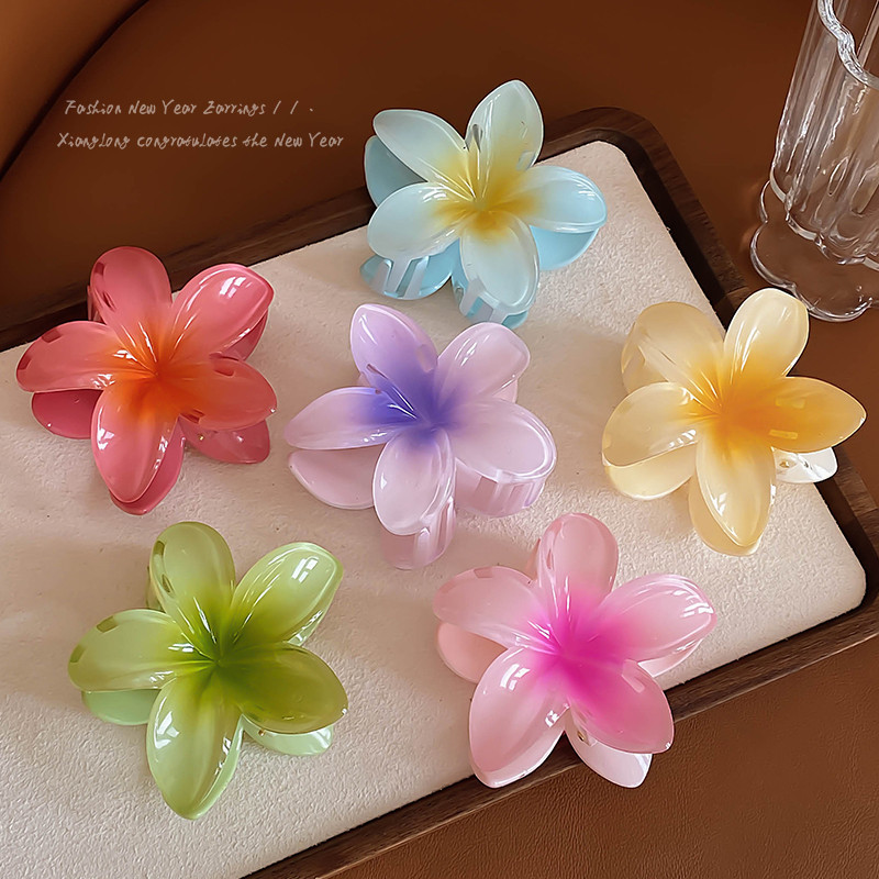 6เซนติเมตรไข่หวานดอกไม้ผมกรงเล็บคลิปที่มีสีสันนางฟ้าวันหยุดบิ๊กฉลามคลิปสาวผมหางม้าคลิปอุปกรณ์ผมสําหรับผู้หญิง