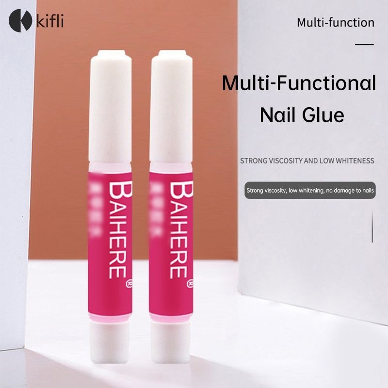 【kifli1 】 กาวชิ ้ นเล ็ บปลอมกาวแต ่ งเล ็ บไร ้ สีโปร ่ งใสกาวแต ่ งเล ็ บอเนกประสงค ์ -KI