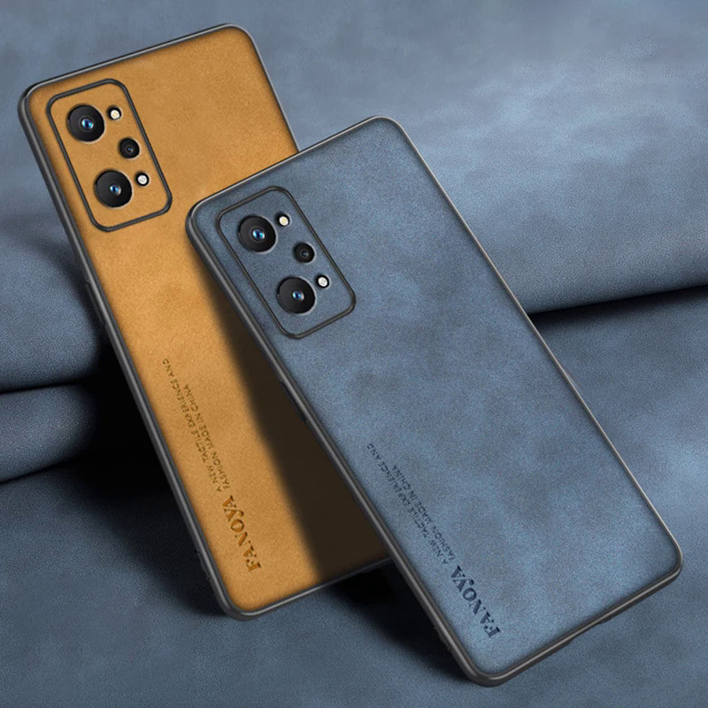 หรูหรา PU หนังสําหรับ Realme GT Neo 2 2T 3 3T 5G ฝาครอบ Matte ป้องกันซิลิโคนเคสโทรศัพท์สําหรับ Realme GT2 Pro Coque
