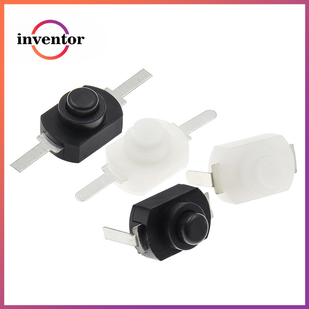 10pcs 12*8 มม.DC 30V 1A On Off Mini Push ปุ่มสําหรับไฟฉายไฟฟ้า 1208YD Self ล็อคสีดําและสีขาว