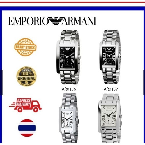 Free shipping (ของแท้) Emporio Armani ผู้ชาย แฟชั่น หรูหรา นาฬิกา AR0146 AR0156 AR0157 AR0145 26mm/3