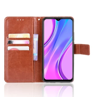 สําหรับ Redmi 9 กรณีพลิกกระเป ๋ าสตางค ์ หนัง PU ปกหลัง Xiaomi Redmi 9 Redmi9 เคสโทรศัพท ์