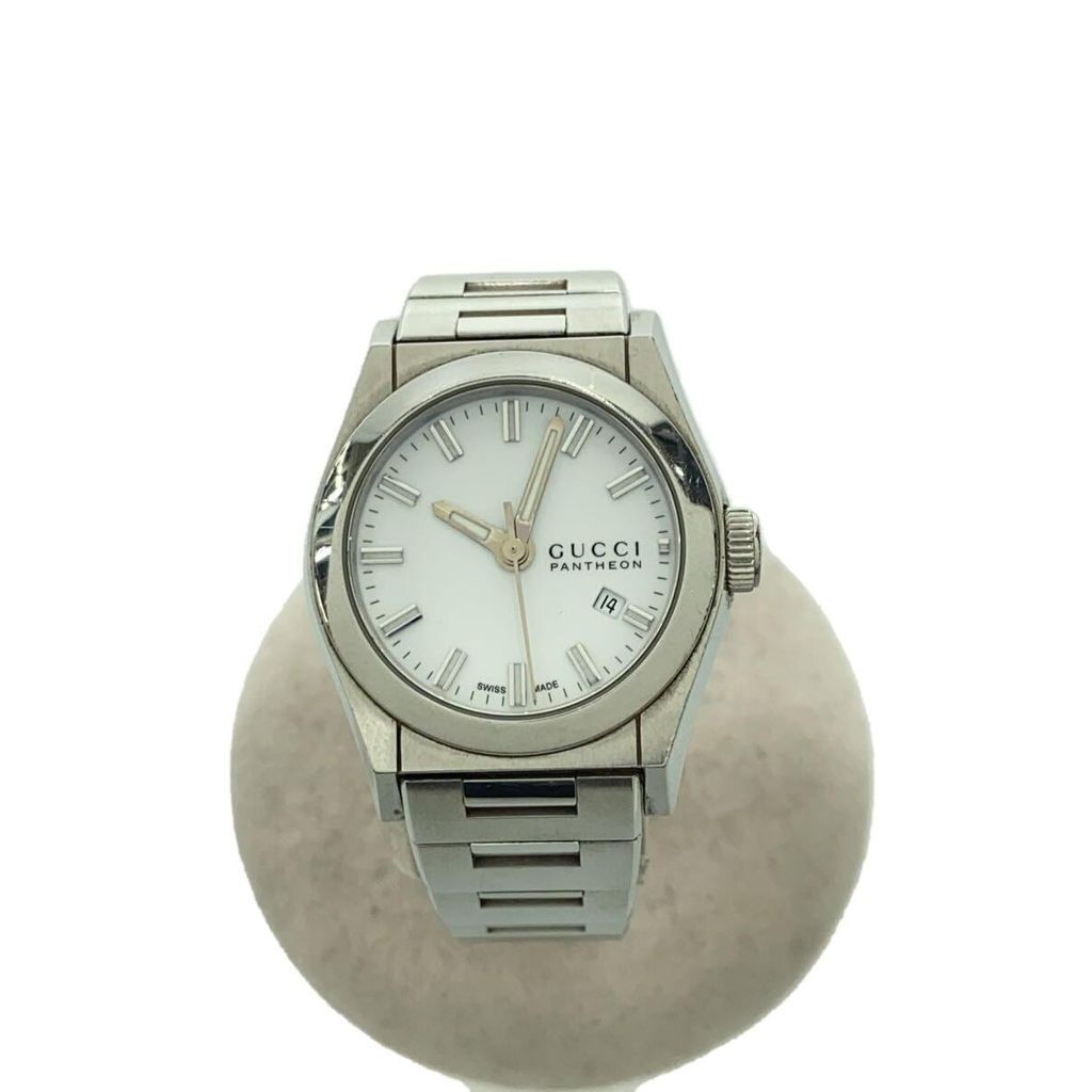GUCCI Wrist Watch Pantheon Silver White Women Direct from Japan Secondhand