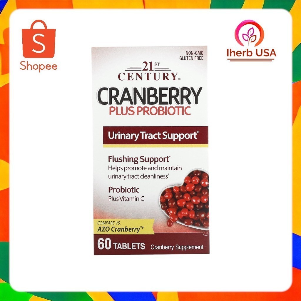 21st Century, Cranberry Plus Probiotic, 60 Tablets